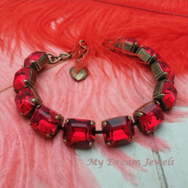 Armband Lady in Red met Preciosa Crystal