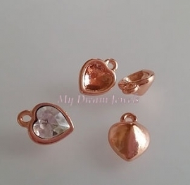 DQ Hanger Hart voor Swarovski Hart 6x6,6mm "Rose Gold"