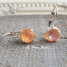 Oorbellen Alison met Swarovski Peach Delite