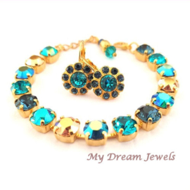 Collier Montana Blue/ Metallic Sunshine/Blue Zircon met Swarovski Crystal