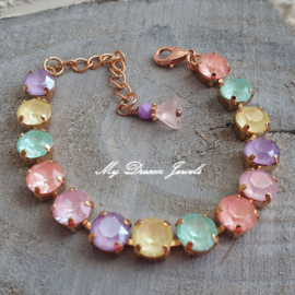 Armband Alison " Twinkle Pastel  " met Swarovski Crystal