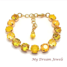 Armband Alison " Sunshine "met Swarovski Crystal Maat S