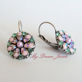 Swarovski Oorbellen Flower Violet Spring