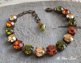 Armband Alison "Colors of Autumn" met Swarovski Crystal