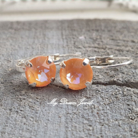 Oorbellen Alison met Swarovski Peach Delite