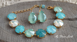 Armband Aqua Moonlight met o.a.Swarovski Crystal