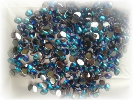 Vintage Swarovski Cabochon Bermuda Blue 8x6mm/ 2st