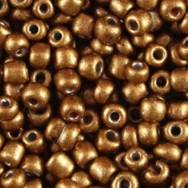 Rocailles Metallic Warm Brown 4mm