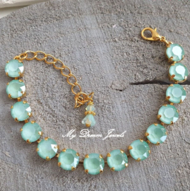 Armband Alison "Crystal Mint Green" met Swarovski Crystal