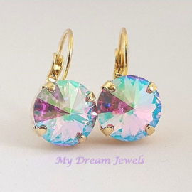 Oorbellen met Swarovski Crystal Violet Glow