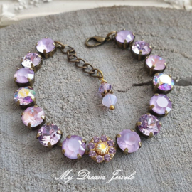 Armband Vintage Flower Violet  met Swarovski Crystal