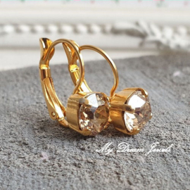 Oorbellen Alison met Swarovski Crystal Golden Shadow