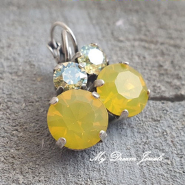 Oorbellen met Swarovski Jonquil Shine & Vintage Yellow Opal