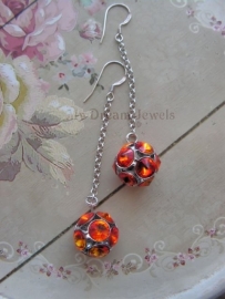 Swarovski Oorbellen Fire Opal