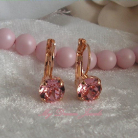 Oorbellen met Swarovski Light Rose