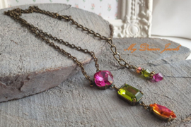 Ketting "Magical Autumn " met fancy Swarovski Crystal