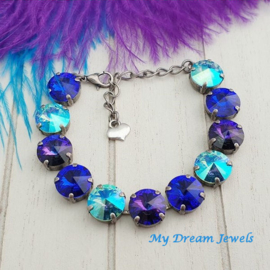 Armband Magic Purple Blue Turquoise met Swarovski Crystal