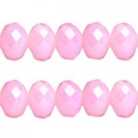 Facet Kraal Vintage Licht Roze 6x4mm