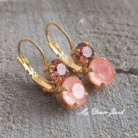 Oorrbellen Lara  met Swarovski "Blush Peach "