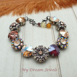 Luxe  Armband  Golden Winter Blush met Swarovski Crystal
