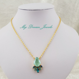 Luxe Swarovski ketting Mint Green