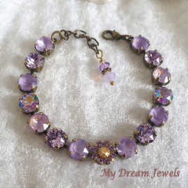 Armband Vintage Flower Violet  met Swarovski Crystal