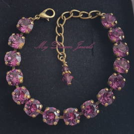 Armband Alison " Amethyst  " met Swarovski Crystal