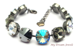 Armband "Black Paradise" met Swarovki Crystal