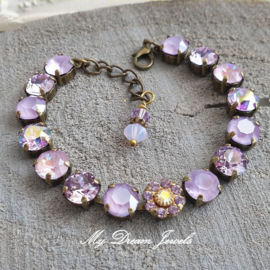 Armband Vintage Flower Violet  met Swarovski Crystal