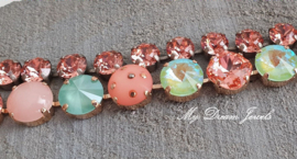 Armband Alison "Rose Peach " met Swarovski Crystal