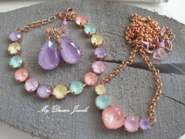 Ketting Twinkle Pastel met Swarovski Crystal