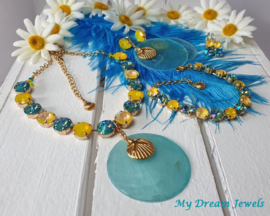 Ketting Swarovski Summer Sunshine Yellow/Turquoise