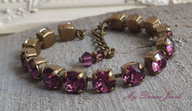Armband Alison " Amethyst  " met Swarovski Crystal