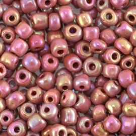 Rocailles Rainbow Dark Antique Pink 4mm 