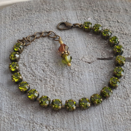 Armband Olivine met Swarovski Crystal