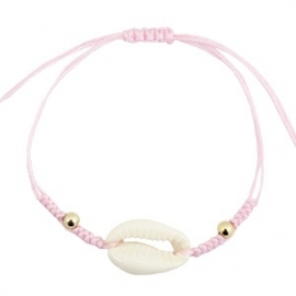 Armband met schelp Licht Roze