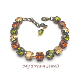 Armband Colors of Autumn met Vintage Swarovski Crystal