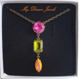 Ketting "Magical Autumn " met fancy Swarovski Crystal