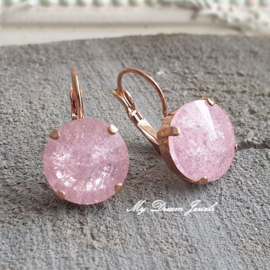 Oorbellen Rivoli Crystal Light Pink Crushed