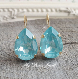 Oorbellen Sofia met Swarovski Druppel "Crystal Paradise Blue "