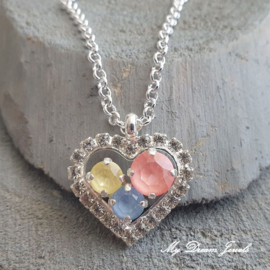 Ketting Crystal Hart "Happy Spring" met Swarovski