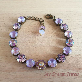 Armband Vintage Flower Violet  met Swarovski Crystal