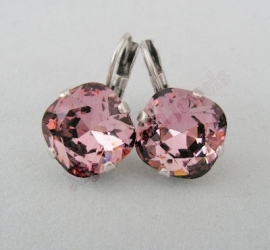 Oorbellen Square met Swarovski Crystal Antique Pink