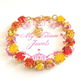 Armband Alison "Sun of Fire" met Swarovski Crystal
