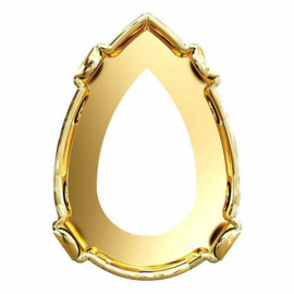 DQ Rijgkastje  Goudkleurig voor Swarovski Druppel 14x10mm