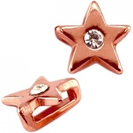 DQ Schuiver Ster met strass Rose Gold