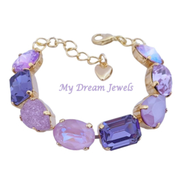Armband Violet & Purple met o.a. Swarovski Crystal