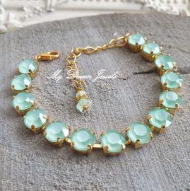 Armband Alison "Crystal Mint Green" met Swarovski Crystal