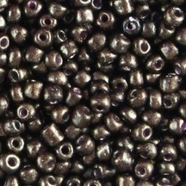 Rocailles Metallic Dark Brown 4mm 