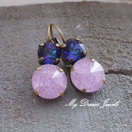Oorbellen Magical Purple & Crushed Violet met o.a. Swarovski Crystal